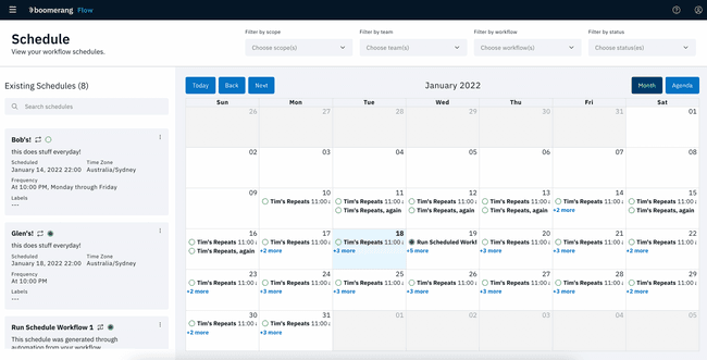 Schedules